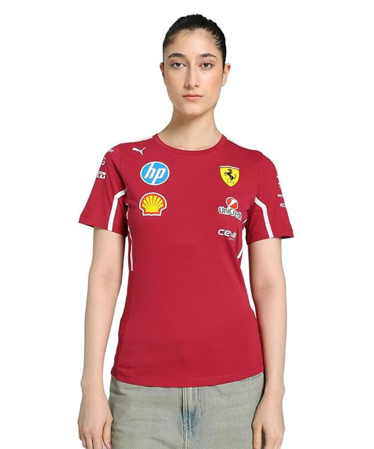 Scuderia Ferrari F1 2025 Women's Team Tshirt - Red